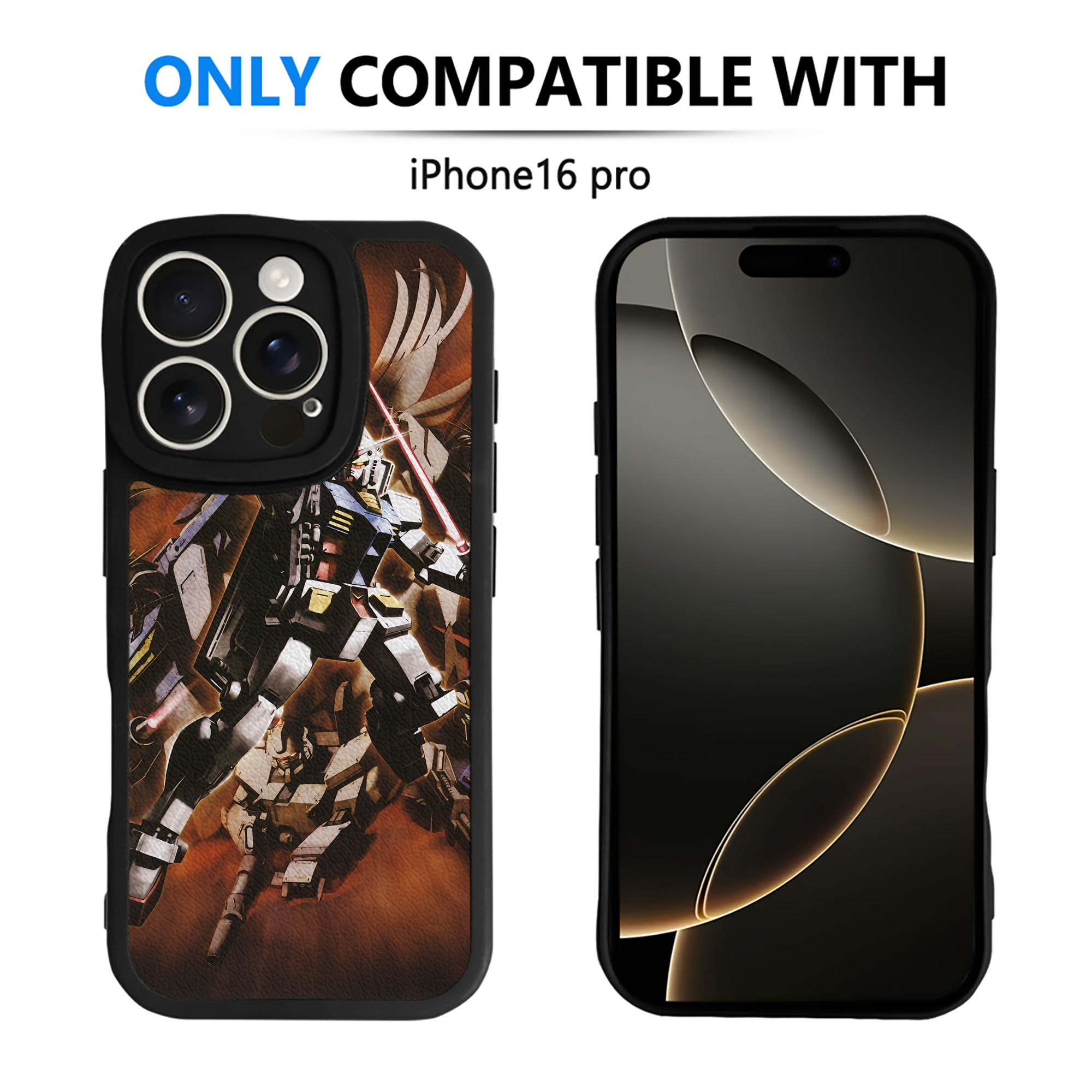 （画像用） 機動戦士ガンダム Mobile Suit Gundam 【iPhone 16シリーズ対応】シリコンスマホケース（レザー調） 材質：シリコン